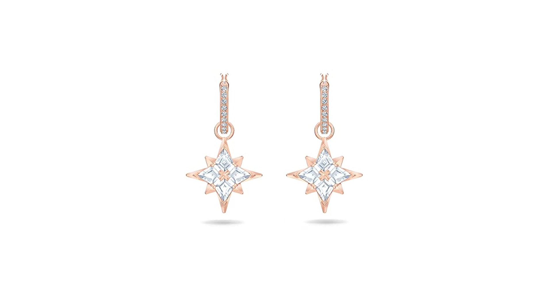 【SWAROVSKI】Symbolic ドロップピアス 5494337 Symbolica drop earrings, Star, White, Rose gold-tone plated